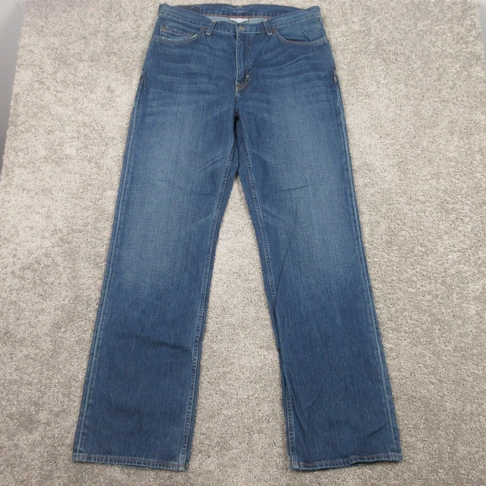 Banana Republic Jeans Mens 33x32 Blue Relaxed Fit Straight Faded Denim‎ Pants